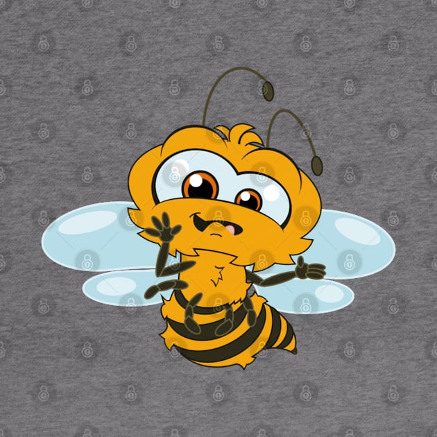 Adorable Friendly Cute Honey Bee by egcreations